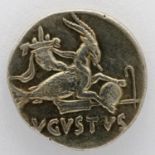 Roman silver Denarius of Emperor Augustus with Capricorn in VF condition. P&P Group 0 (£5+VAT for