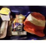 Jockey Holow 6 7/8 skullcap, spoons and light bulbs. Not available for in-house P&P