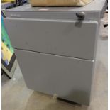 Metal two drawer filing cabinet. Not available for in-house P&P