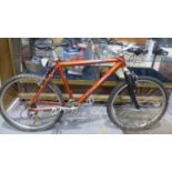 Volcano Terrano 20 inch frame hardtail road bike, with 24 gears, equipped with RST 281 forks,