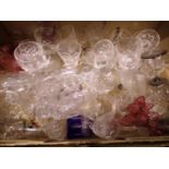 Box of mixed drinking glasses. Not available for in-house P&P
