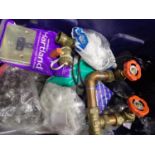 Mixed plumbing related items including valves. Not available for in-house P&P