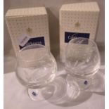 Two boxed Caithness brandy glasses. PP&P Group 2 (£18+VAT for the first lot and £3+VAT for