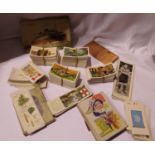 Mixed tea and cigarette cards and five Cunard White Star Line postcards. P&P Group 1 (£14+VAT for