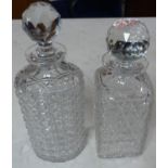 Two crystal decanters. Not available for in-house P&P