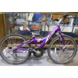 Giant MTX 12 inch frame childs mountain bike equipped with Micro Shift shifters and V brakes. Not