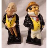 Two Royal Doulton Dickens miniatures, Captain Cuttle and Micawber, H: 10 cm. P&P Group 2 (£18+VAT