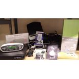 Mixed electrical items including Roberts radio, blood pressure monitor, DVD player, DAB radio and