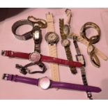 Collection of ladies fashion wristwatches to include Sekonda, majority not working at lotting. P&P