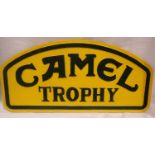 Cast iron camel trophy sign, W: 40 cm. P&P Group 1 (£14+VAT for the first lot and £1+VAT for