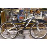 Magna RX PRO 18 inch frame full suspension mountain bike, with rebound front folks, spring back