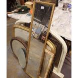 Quantity of mixed mirrors, largest 78 x 104 cm (8). Not available for in-house P&P