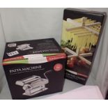 Kitchen Craft pasta machine and drying stand, both boxed. Not available for in-house P&P