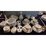 Quantity of mixed ceramics including Royal Doulton, Wedgwood and Aynsley. Not available for in-house
