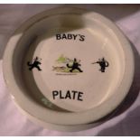 Shelley Felix baby plate, D: 20 cm. P&P Group 2 (£18+VAT for the first lot and £3+VAT for subsequent