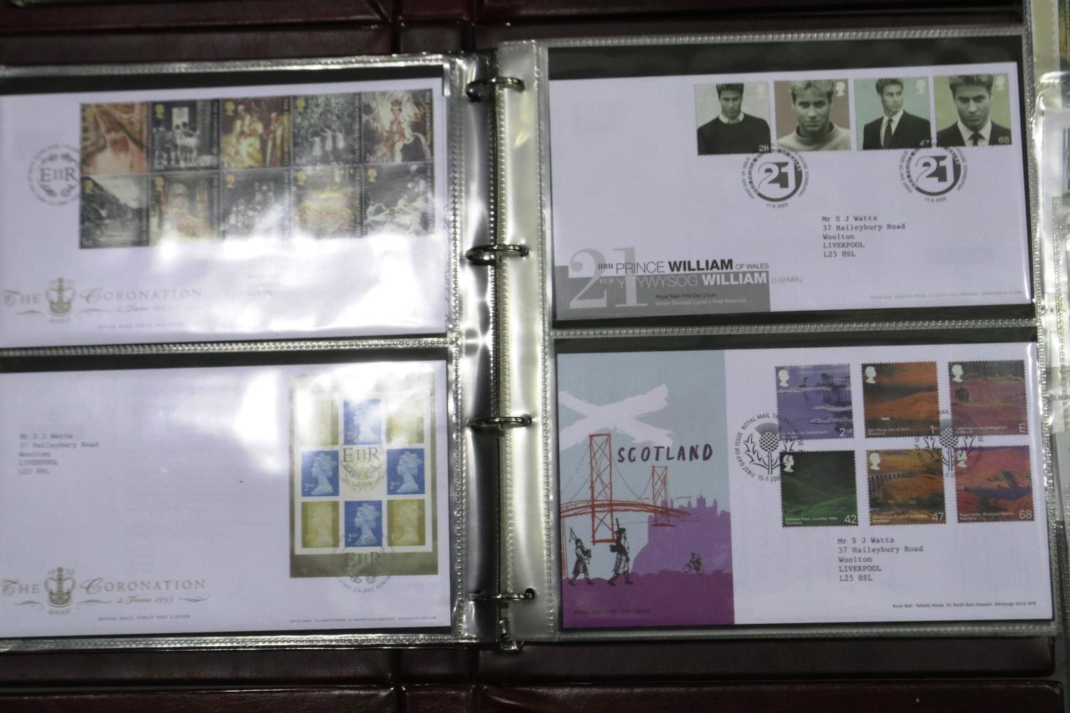 Six albums of Royal Mail first day covers and others. P&P Group 3 (£25+VAT for the first lot and £ - Image 6 of 9