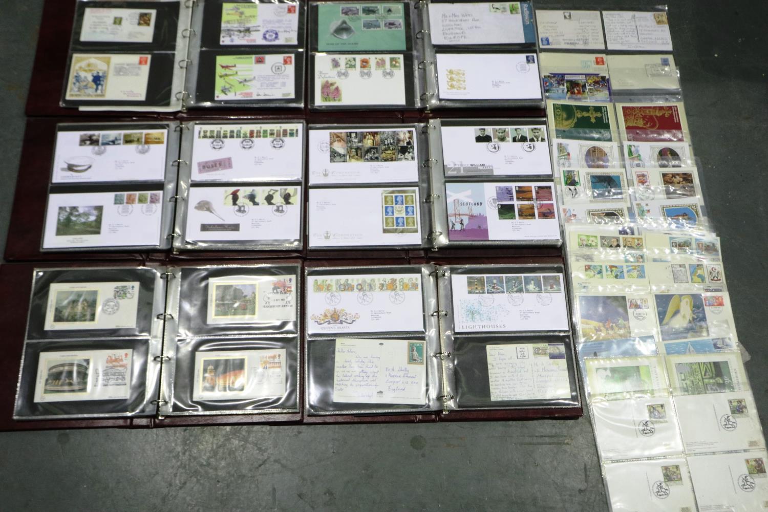 Six albums of Royal Mail first day covers and others. P&P Group 3 (£25+VAT for the first lot and £