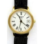 Ladies Tissot model T 825/925 gold plated quartz wristwatch, works for a short time. P&P Group 1 (£