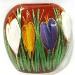 Anita Harris vase in the Crocus pattern, signed in gold, H: 13 cm, no cracks or chips. P&P Group