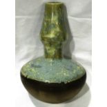 Partially glazed stoneware vase, no cracks, chips or visible damage, H: 23 cm. P&P Group 3 (£25+