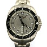 ZODIAC: Speed Dragon gents titanium cased quartz wristwatch, with day and date apertures, circular