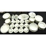 108 piece Limoges dinner service in The Wheat pattern, slight wear to gilt throughout, no cracks
