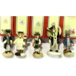 Five boxed Royal Doulton Bunnykins figurines, Schooldays, Schoolmaster, Graduation Day, Schoolboy
