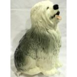 Large Beswick fireside model, Old English Sheepdog, number 2232, with impressed mark and label to