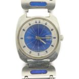 SEIKO: Chorus Ladysports ladies automatic wristwatch, with circular blue dial, date aperture and