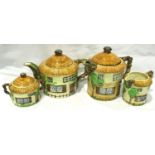 Beswick: a four piece tea service in the Cottage pattern, numbers 241, 239, 1115 and 1128, each with