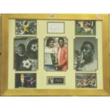 Pele photographic montage with signature. Not available for in-house P&P