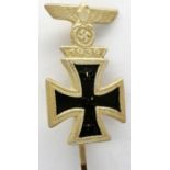 WWII German Iron Cross 1st class, with Spange stick pin in original box. P&P Group 1 (£14+VAT for