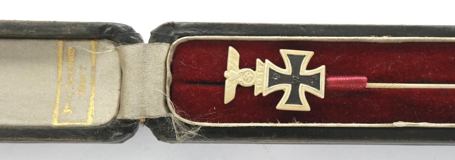 WWII German Iron Cross 1st class, with Spange stick pin in original box. P&P Group 1 (£14+VAT for - Image 3 of 3