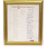 West Indies Australian Tour Team 1975-1976 signed team sheet. Excluding frame: P&P Group 1 (£14+