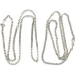 Two 925 silver neck chains, largest L: 50 cm. P&P Group 1 (£14+VAT for the first lot and £1+VAT