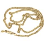 9ct gold neck chain, 3.1g, L: 46 cm. P&P Group 1 (£14+VAT for the first lot and £1+VAT for