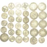 Collection of mixed silver coins, combined 270g. P&P Group 1 (£14+VAT for the first lot and £1+VAT
