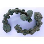 Medieval heavy bronze brooch, damaged. P&P Group 0 (£5+VAT for the first lot and £1+VAT for