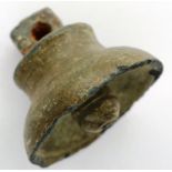 Roman bronze door handle, L: 25 mm. P&P Group 0 (£5+VAT for the first lot and £1+VAT for