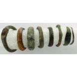 Bronze Roman/ Celtic rings, some used as proto currency, largest D: 28 mm. P&P Group 0 (£5+VAT for