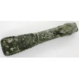 Zoomorphic strap end, presumed Nordic with serpent/snake head, L: 40 mm. P&P Group 0 (£5+VAT for the