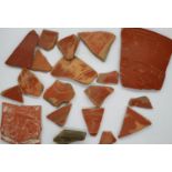 Collection of Samian ware pottery Roman to medieval, largest L: 80 mm. P&P Group 0 (£5+VAT for the