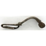 3rd century AD Roman silver fibula brooch with circular terminal, L: 40 mm. P&P Group 0 (£5+VAT