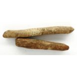 Two 16th century late medieval lead stylus, L: 45 mm. P&P Group 0 (£5+VAT for the first lot and £1+