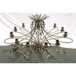 Twelve sconce hanging ceiling light, H: 50 cm. Not available for in-house P&P