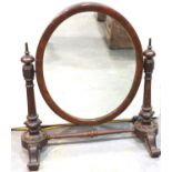 Victorian dressing table mirror, 42 x 53 cm. Not available for in-house P&P