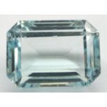 Loose stones: princess cut aquamarine, 2.7cts. P&P Group 1 (£14+VAT for the first lot and £1+VAT for