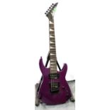 Jackson JS series Dinky Minion JS1X purple electric guitar. P&P Group 3 (£25+VAT for the first lot