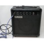 Yamaha 10w practice amplifier, with jack. All electrical items in this lot have been PAT tested