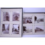 Victorian and Edwardian photograph album with over eighty photographs of topographical and social